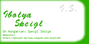 ibolya speigl business card